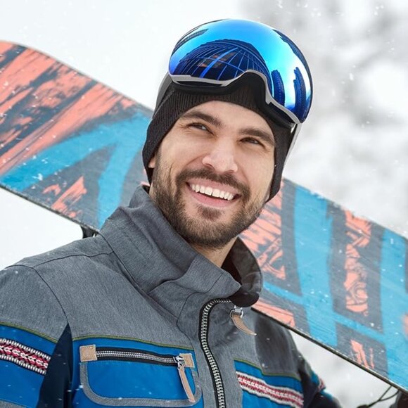 Anti-Fog Snow Snowboard Blue Goggles - Picture 6 of 6